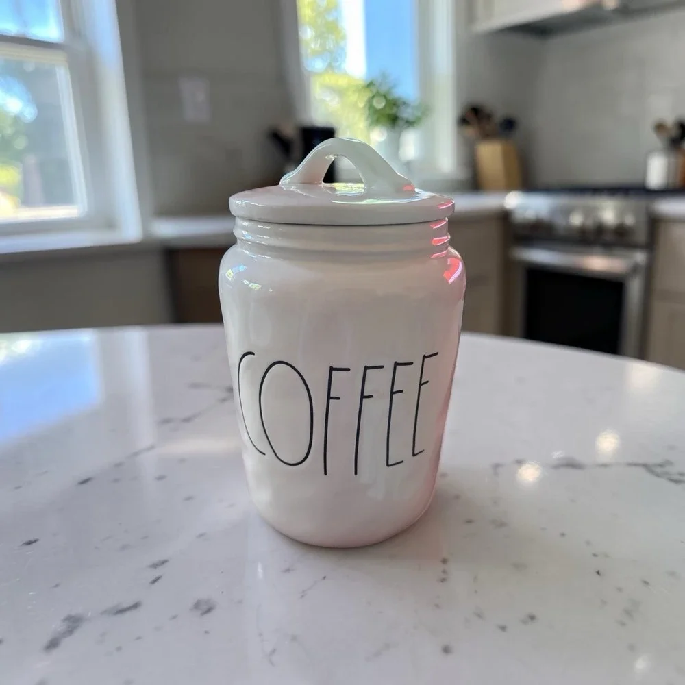 Rae Dunn Magenta 2017 COFFEE Canister Lid Ceramic 10.5